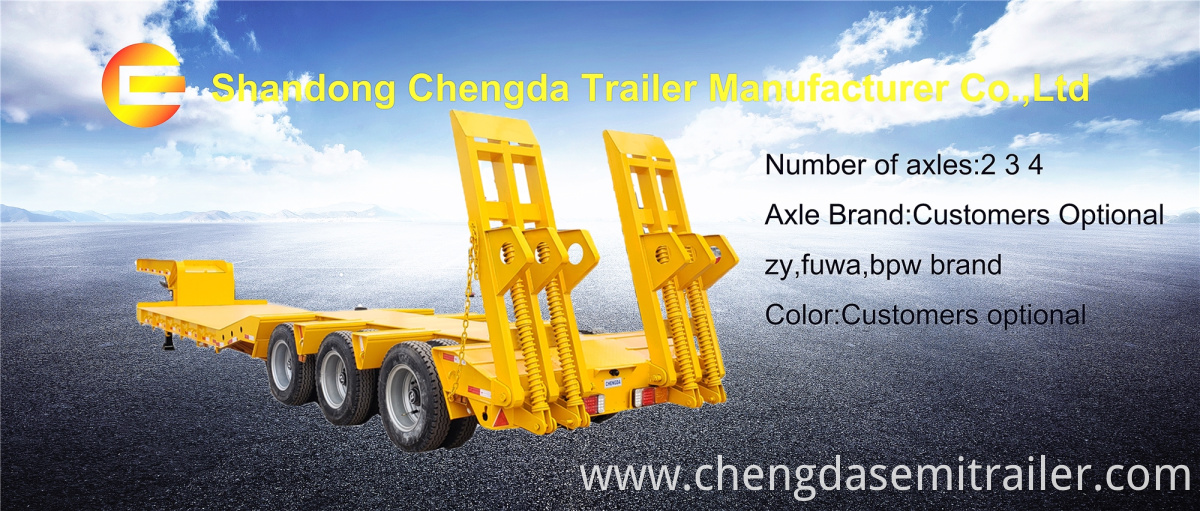 3 axle lowbed trailer